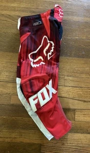 FOX Racing 180 Motocross Pants TODDLER Size 6/22 Black Red Riding MX - Picture 1 of 11