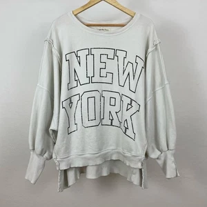 We The Free - Free People Graphic Camden Pullover - Cloud Combo New York - XS - Bild 1 von 11