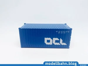 Blauer 20ft Container "OCL" in 1:87 (H0) - Bild 1 von 5