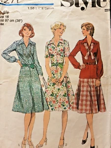 Vintage 1970's Sewing Pattern**Ladies Dress or Tunic, Skirt & Scarf**STYLE 1271 - Picture 1 of 1