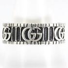 Gucci Double G Silver Ring Size 19.5 Box Bag Total Weight Approx. 8.6G Jew _6631