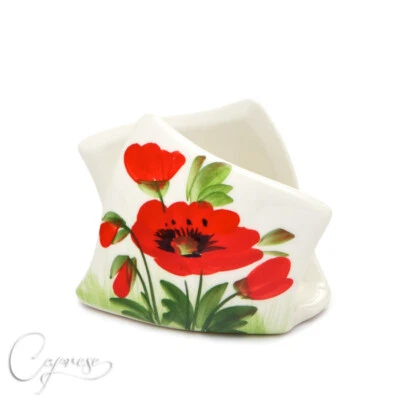 Bassano Ceramica Portatovaglioli Motivo 8,5 CM Alto Nuovo - Immagine 1 di 4