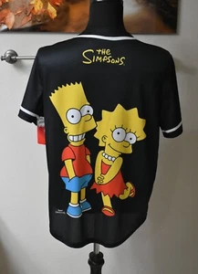 Unisex Mens Womens THE SIMPSONS Bart Lisa Simpson 89 Jersey T-shirt Size Medium - Picture 1 of 11
