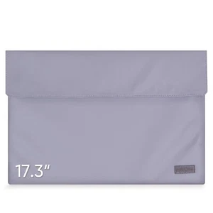 17.3" Portable Monitor Sleeve Bag PU Leather Laptop Case for Travel Grey - Picture 1 of 5