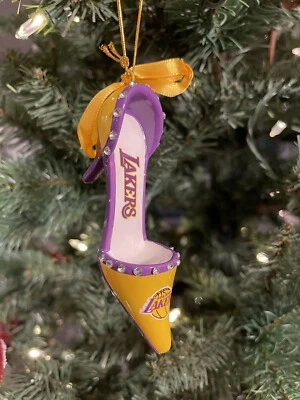 Los Angeles Lakers NBA Team High Heel Shoe Christmas Ornament Kobe Bryant NEW!!! - Image 1 of 2