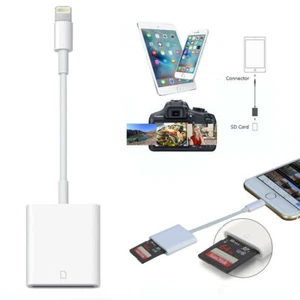 SD Card Adapter Camera Reader for iPad iPhone 6 6S 7 8 X Xs 11 12 13 Pro Max UK - Picture 1 of 15