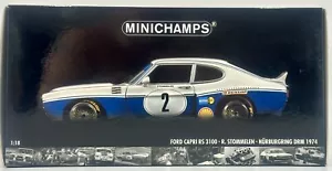 MINICHAMPS 1:18 - FORD CAPRI RS 3100 - R STOMMELEN - NURBURGRING DRM 1974 - NEW - Picture 1 of 9