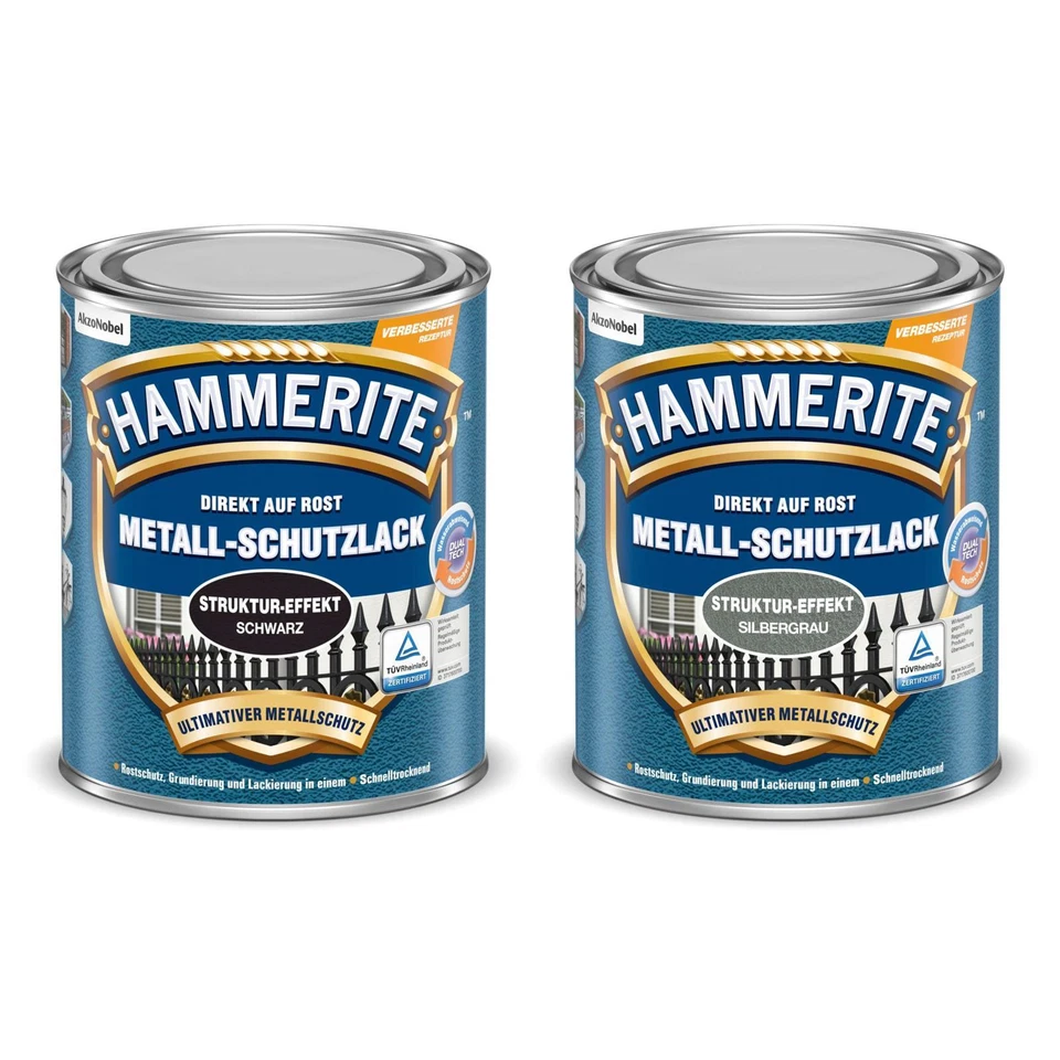 Hammerite Metallschutzlack STRUKTUREFFEKT 3in1 Direkt auf Rost alle Farben - Bild 1 von 1