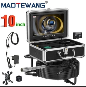 30M 10inch Sewer Drain Pipe Inspection Camera with 512HZ Transmitter 1080P DVR - Picture 1 of 14