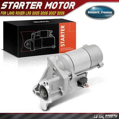 1x Motor de arranque para Land Rover LR3 2005 2006 2007 2008 V6 4.0L 1.8KW 12V CW 11T - Imagem 1 de 4