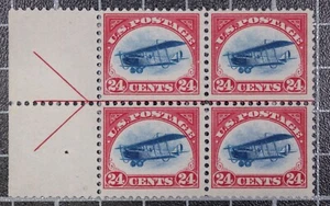 Scott C3 - 24 centavos biplano MNH flecha izquierda bloque de 4 - SCV - $550,00 - Imagen 1 de 2