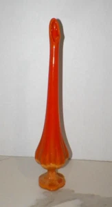 LE SMITH BITTERSWEET SWUNG VASE MCM MODERN ORANGE 18 1/2" - Picture 1 of 8