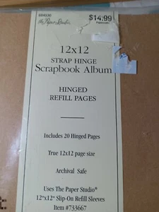The Paper Studio 12x12 Scrapbook Album Hinged Refill Pages-Pack/20-Kraft-MIOP - Picture 1 of 3