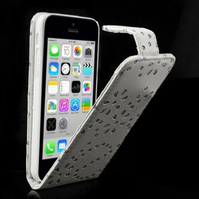 Custodia Per Smartphone Case Bumper Per Apple iPhone 5C Strass Bianca - Immagine 1 di 4