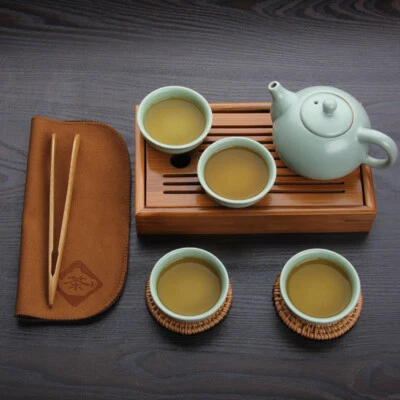 Chinese Bamboo Tea Tray Solid Bamboo Tea Board Kung Fu Tea Tools for Cup Tray - Image 1 of 4