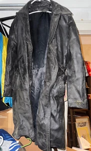 Abrigo Chaqueta Cuero Vintage Hughes Hatcher Suffrin Grande? Michigan PIMP - Imagen 1 de 8