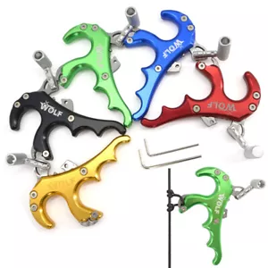 Compound Bow Release Aids 4 Finger Grip Thumb Trigger Archery Hunting Target - Picture 1 of 20