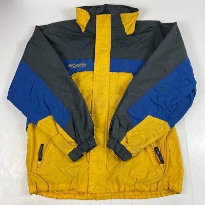 VINTAGE Columbia Jacket Mens Large Yellow Softshell Full Zip Retro Skiing Hiking - Image 1 of 4