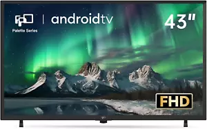 43 Zoll Smart TV Full HD 1080P LED TV Rahmen Flachbildfernseher mit Google C - Bild 1 von 12