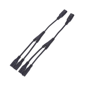 IEC 320 C8 2Pin Male To 2xC7 Female Y Split Power Cable C7 To C8 Extension Cords - Picture 1 of 12