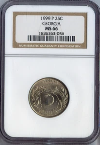 1999 Georgia State Quarter NGC MS66 Business - Picture 1 of 2