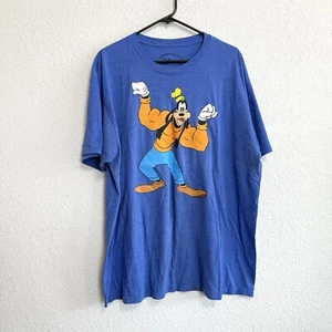 Disney Men's 2X 50/52 T-Shirt Goofy Flexing Muscles Short Sleeve Blue - Picture 1 of 4