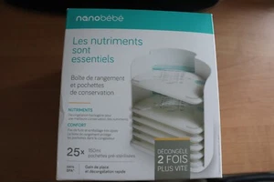 Nanobébé Aufbewahrungsbeutel für Muttermilch / Lebensmittel - 25 Stück + Organiz - Bild 1 von 3