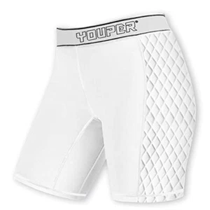 Youper Youth Girls Classic Compression Softball Sliding Large White/Grey - Picture 1 of 6
