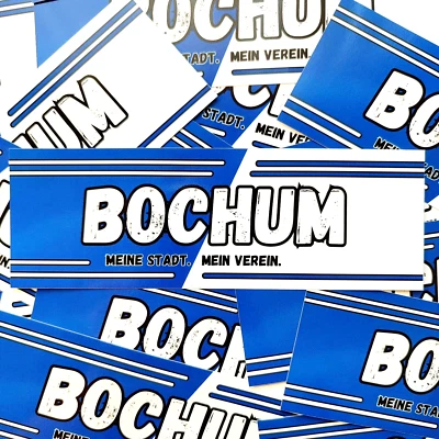 FAN-KULTUR XPERIENCE 100x Bochum Sticker / Aufkleber 'Mein Verein'/ Fanartikel Fußball / PVC/14,8x5cm