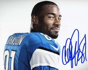 CALVIN JOHNSON Megatron Detroit Lions SIGNED pp 8x10 Photo PROOF - Picture 1 of 3