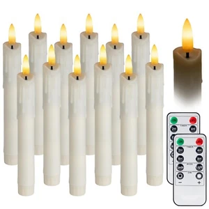 Candele coniche cera gocciolante senza fiamma led 6,7" gotico antico telecomandato - Foto 1 di 16