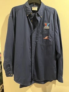 NASCAR RACING MARK MARTIN BUTTON DOWN SHIRT SZ LARGE CHASE AUTHENTICS VALVOLINE - Picture 1 of 3