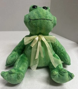 KELLYTOY Beanpals Green Frog Soft Stuffed Plush - Picture 1 of 14