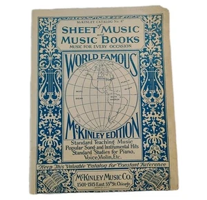 McKinley Sheet Music Catalog Antique Catalog Vintage Advertising Vintage 1934 - Picture 1 of 9