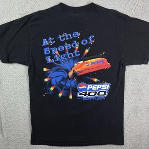 Vintage NASCAR Pepsi 400 Daytona T Shirt “At The Speed Of Light” Racing Car Sz L - Picture 1 of 9