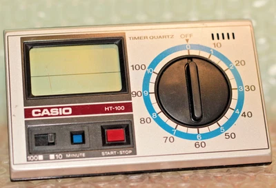 CASIO HT-100 TIMER ALARM DESKTOP WATCH RETRO VINTAGE timer photo darkroom - Immagine 1 di 4