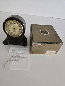 Vintage Fabrik SSS Marke German Handpainted Desk Wind Up Alarm Clock W/box READ - Picture 1 of 12