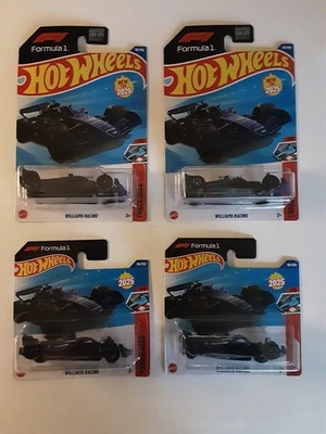 2025 Hot Wheels Formula 1 Williams Racing Lot Of 4 ( 2 Short Cards ) - Image 1 of 4