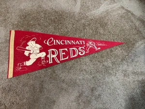 VINTAGE 1950s CINCINNATI REDS Original Felt Pennant 12"x30" - Picture 1 of 1