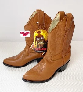 Neu Durango Lederstiefel Damen Cowboystiefel 6,5 M braun hellbraun halbhoch klassisch - Bild 1 von 18