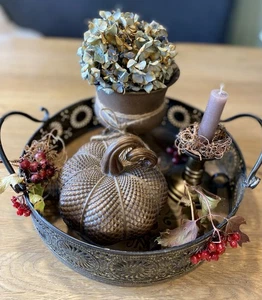 Kürbis Deko Zierkürbis Nostalgie Vintage Herbstdeko Brocante Chic Antique - Bild 1 von 3