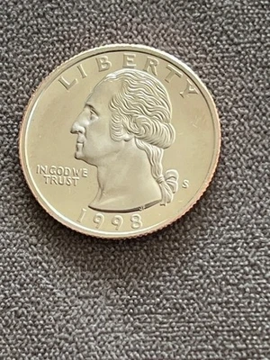 1998 S Washington Quarter 25c Gem Deep Cameo Proof - Clad - Image 1 of 2