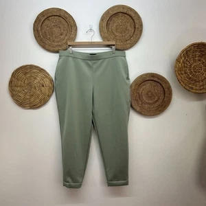 Express Light Green Minimalist Business Casual Stretch Knit Trousers Pants XL - Picture 1 of 5