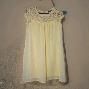 Womens Sm Dress Superb Summer Yellow Chiffon Wedding Lace  Elegant RN111503 Wish - Picture 1 of 9