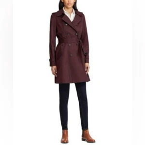 Lauren Ralph Lauren lila Trenchcoat mit Gürtel Gr. XL klassisch zweireihig - Bild 1 von 16