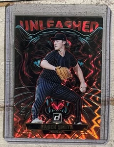 2025 Panini Donruss Baseball Hagen Smith Unleashed Red Xplosion Parallel SP /99 - Picture 1 of 8