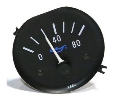 Omix-Ada 17210.16 Engine Oil Pressure Gauge Black/White for 87-91 Jeep Wrangler - Image 1 of 3