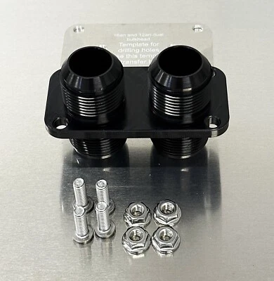-16an BILLET BULKHEAD dual fittings. Two 16an in/out. - Image 1 of 4