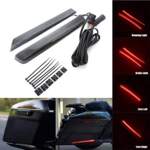 Smoke Saddlebag Tail Light LED Running Brake Turn Signal Lamp For Harley Touring - Foto 1 di 13