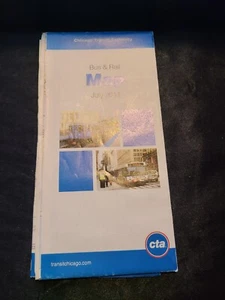 CTA Chicago Transit Authority Bus & Rail Map July 2011 - Picture 1 of 6
